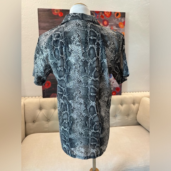 Onia Vacation Snake-Print Coverup Shirt S - Picture 6 of 8